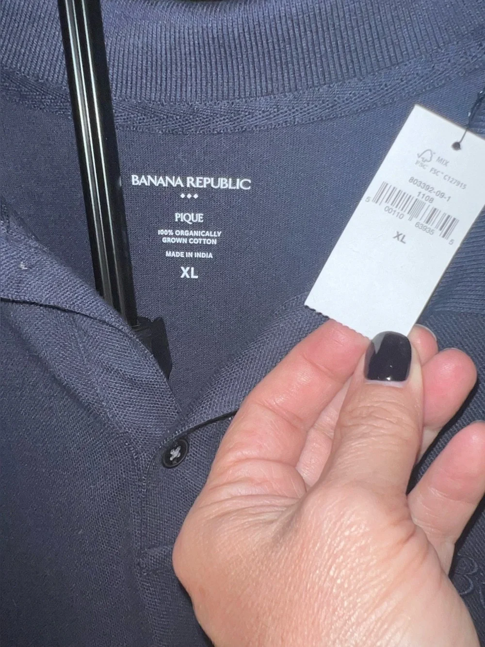 Banana Republic Men's Navy Polo Shirt
